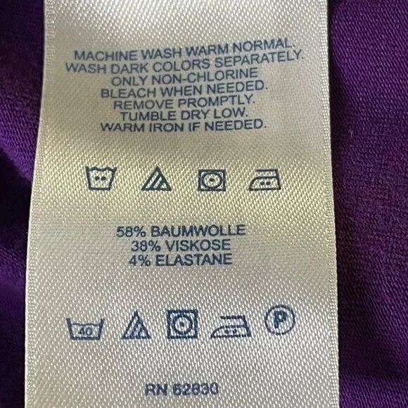 Lands End Purple Sleeveless VNeck Pleated Dress 3X 24W 26W Viscose Blend u - Picture 4 of 10